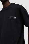 Бавовняна футболка AllSaints колір чорний з принтом (2833108)