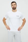 Футболка EA7 Emporio Armani чоловічий колір білий однотонний (2886496) Футболка EA7 Emporio Armani чоловічий колір білий однотонний (2886496)