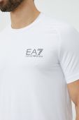 Футболка EA7 Emporio Armani чоловічий колір білий однотонний (2886496) Футболка EA7 Emporio Armani чоловічий колір білий однотонний (2886496)