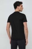 Бавовняна футболка Emporio Armani колір чорний з аплікацією (2953524) Бавовняна футболка Emporio Armani колір чорний з аплікацією (2953524)