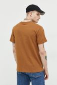 Бавовняна футболка Solid колір коричневий однотонний Бавовняна футболка Solid колір коричневий однотонний