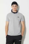 Футболка Alpha Industries чоловічий колір сірий з принтом 188505.17-grey