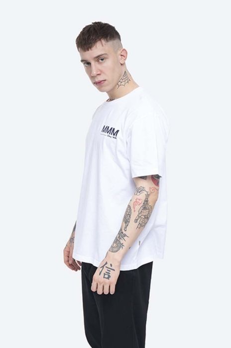 Бавовняна футболка Wood Wood Bobo T-shirt колір білий з принтом 12025701.2334-BRIGHTW Бавовняна футболка Wood Wood Bobo T-shirt колір білий з принтом 12025701.2334-BRIGHTW