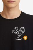 Бавовняна футболка Wood Wood Ace x Garfield колір чорний з принтом 30045705.2222-BLACK