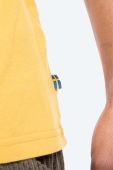 Бавовняна футболка Fjallraven Logo колір жовтий з принтом F87310-160 Бавовняна футболка Fjallraven Logo колір жовтий з принтом F87310-160