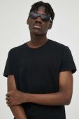 Бавовняна футболка Samsoe Samsoe колір чорний однотонний (3246778) Бавовняна футболка Samsoe Samsoe колір чорний однотонний (3246778)