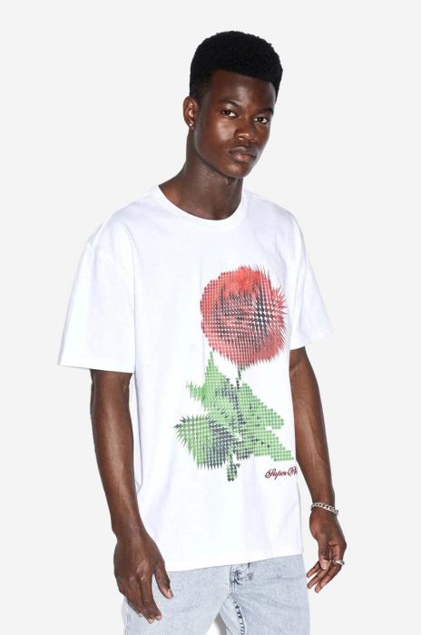 Бавовняна футболка KSUBI колір білий з принтом MSP23TE015-WHITE Бавовняна футболка KSUBI колір білий з принтом MSP23TE015-WHITE