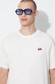 Бавовняна футболка Ellesse колір бежевий з принтом SHR17785-WHITE Бавовняна футболка Ellesse колір бежевий з принтом SHR17785-WHITE