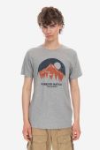 Бавовняна футболка Fjallraven колір сірий з принтом F87053.051-51 Бавовняна футболка Fjallraven колір сірий з принтом F87053.051-51