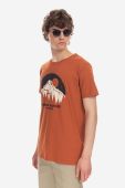 Бавовняна футболка Fjallraven колір помаранчевий з принтом F87053.243-243 Бавовняна футболка Fjallraven колір помаранчевий з принтом F87053.243-243