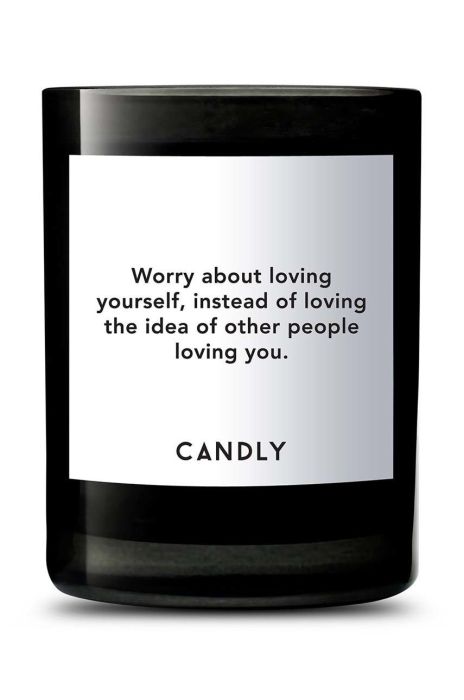 Candly Ароматична соєва свічка Worry about loving yourself. 250 g колір чорний Candly Ароматична соєва свічка Worry about loving yourself. 250 g колір чорний