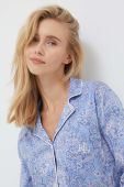 Бавовняна піжама Lauren Ralph Lauren з бавовни колір блакитний (3448600) Бавовняна піжама Lauren Ralph Lauren з бавовни колір блакитний (3448600)