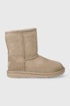 Дитячі замшеві чоботи UGG Classic II колір бежевий Дитячі замшеві чоботи UGG Classic II колір бежевий