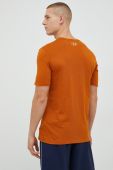 Футболка Under Armour чоловічий колір помаранчевий з принтом