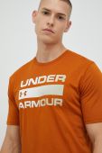 Футболка Under Armour чоловічий колір помаранчевий з принтом