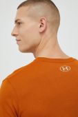 Футболка Under Armour чоловічий колір помаранчевий з принтом
