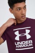 Функціональна футболка Under Armour колір фіолетовий з принтом 1326849-101 Функціональна футболка Under Armour колір фіолетовий з принтом 1326849-101