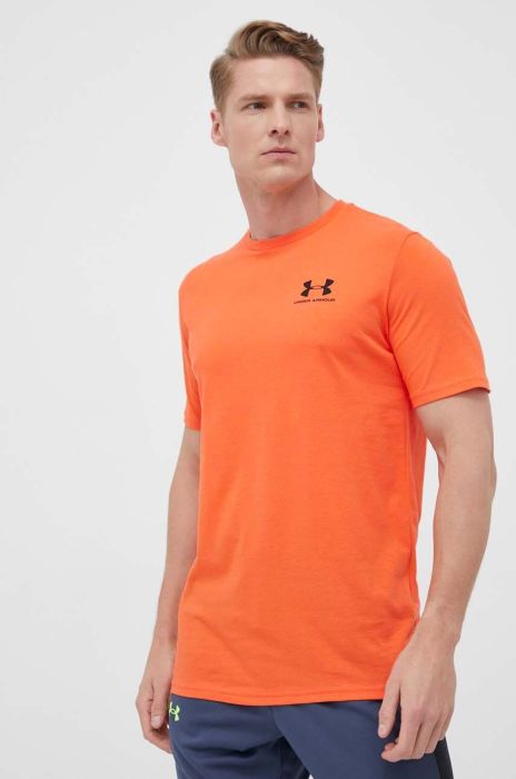 Футболка Under Armour чоловіча колір помаранчевий однотонна 1326799-439 Футболка Under Armour чоловіча колір помаранчевий однотонна 1326799-439