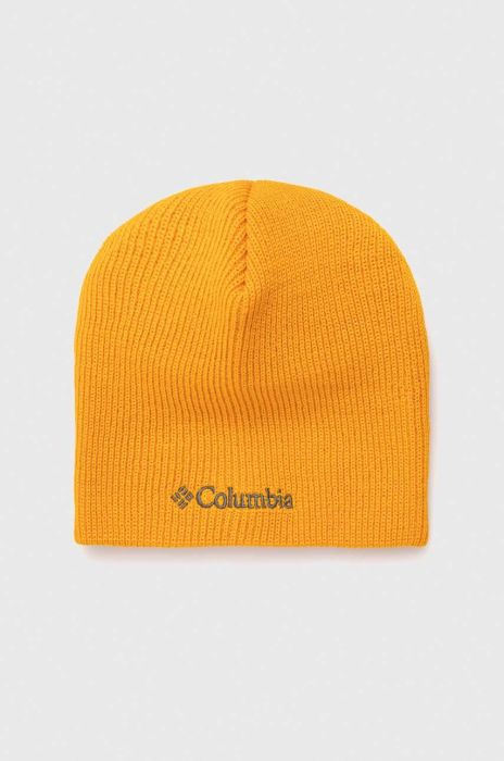 Шапка Columbia колір сірий з товстого трикотажу Шапка Columbia колір сірий з товстого трикотажу