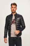 Пухова куртка EA7 Emporio Armani колір синій перехідна Пухова куртка EA7 Emporio Armani колір синій перехідна