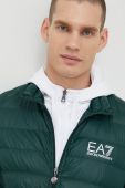 Пухова куртка EA7 Emporio Armani колір сірий перехідна