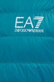 Пухова куртка EA7 Emporio Armani колір блакитний (2717724)