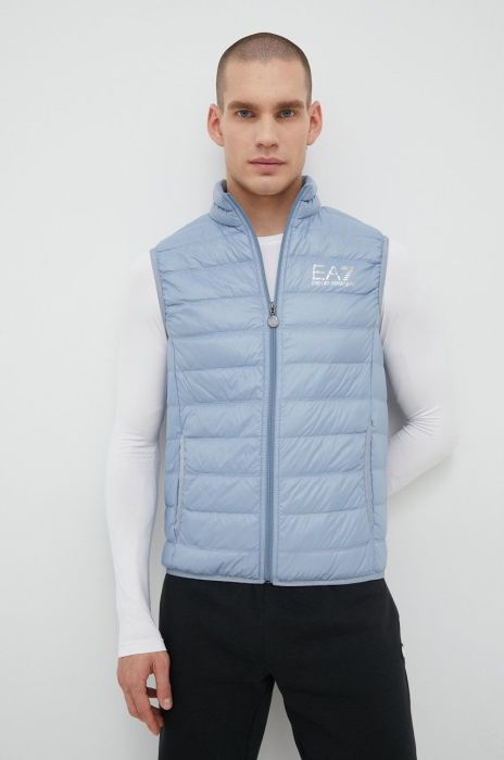 Пухова безрукавка EA7 Emporio Armani $nzKodProduktu чоловічий $nzKolor $nzOcieplenie колір блакитний