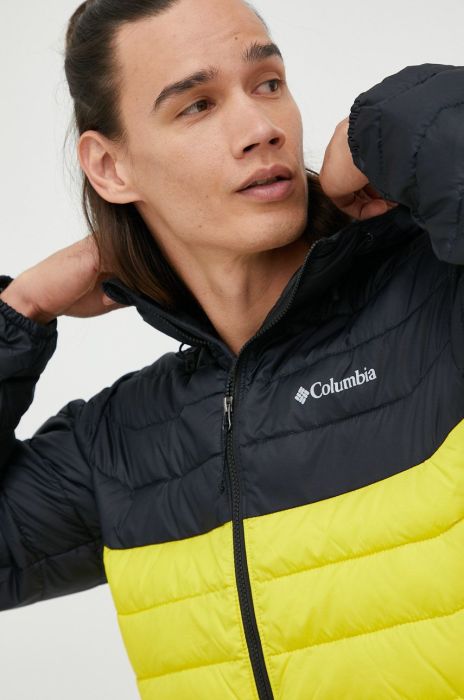 Спортивна куртка Columbia Powder колір жовтий зимова 1693931-664 Спортивна куртка Columbia Powder колір жовтий зимова 1693931-664