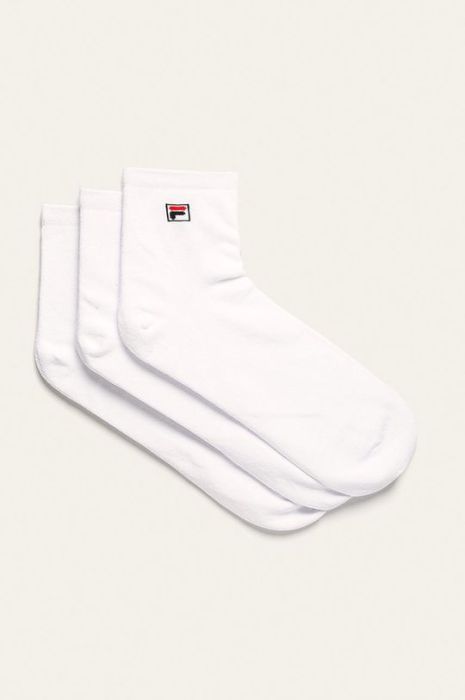 Шкарпетки Fila (3 pack) чоловічі колір білий Шкарпетки Fila (3 pack) чоловічі колір білий