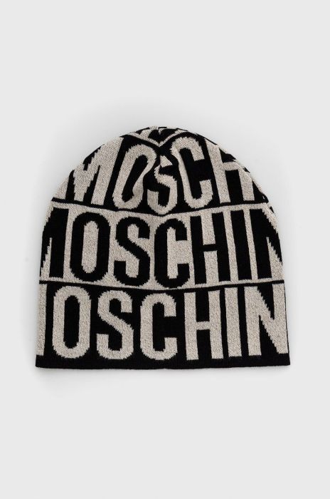 Вовняна шапка Moschino колір чорний вовна (2566889) Вовняна шапка Moschino колір чорний вовна (2566889)