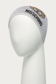 Шапка Moschino колір сірий з тонкого трикотажу (615958) Шапка Moschino колір сірий з тонкого трикотажу (615958)