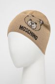 Шапка Moschino колір золотий з тонкого трикотажу Шапка Moschino колір золотий з тонкого трикотажу
