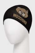 Шапка Moschino колір чорний з тонкого трикотажу (3340579) Шапка Moschino колір чорний з тонкого трикотажу (3340579)