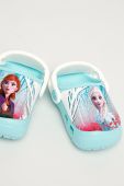 Дитячі шльопанці Crocs Disney Frozen 2 206167 FRO2CLOGKIDS206167-ICE/BLUE колір блакитний