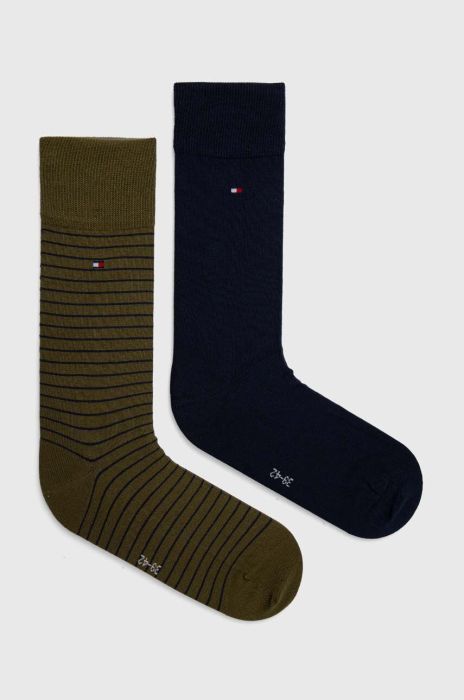 Шкарпетки Tommy Hilfiger 2-pack чоловічі колір зелений (3511180) Шкарпетки Tommy Hilfiger 2-pack чоловічі колір зелений (3511180)