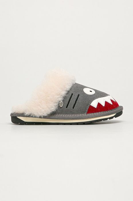Emu Australia - Дитячі шльопанці Shark Slipper колір сірий Emu Australia - Дитячі шльопанці Shark Slipper колір сірий