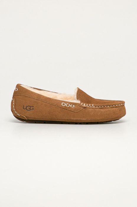 UGG - Замшеві тапочки Ansley колір коричневий UGG - Замшеві тапочки Ansley колір коричневий