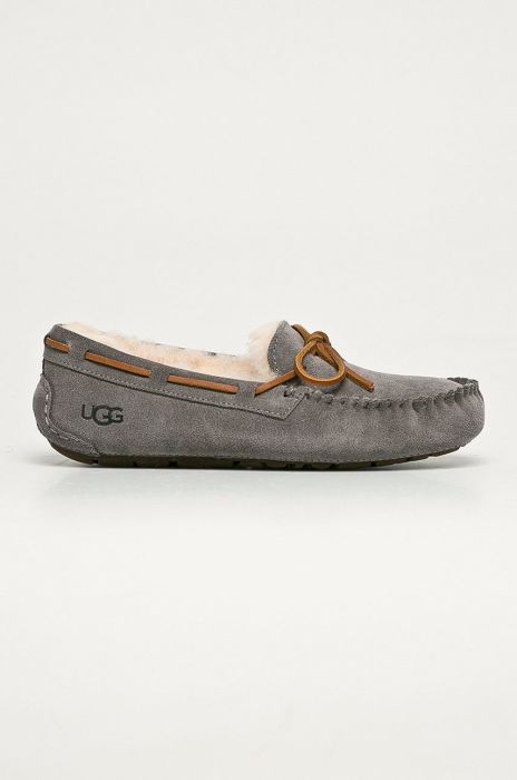 UGG - Замшеві тапочки Dakota колір сірий (784793) UGG - Замшеві тапочки Dakota колір сірий (784793)
