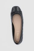 Шкіряні балетки Aldo колір чорний на плоскому ходу Шкіряні балетки Aldo колір чорний на плоскому ходу