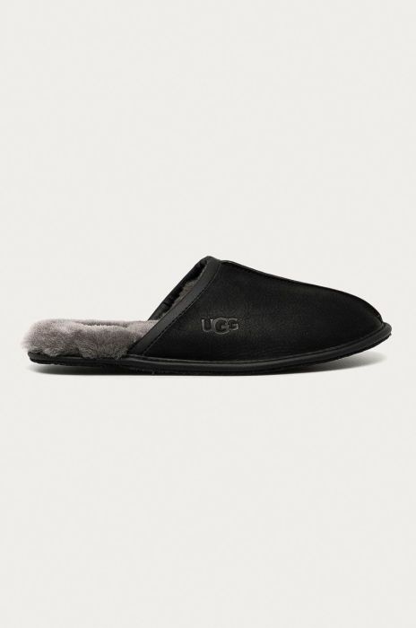 UGG - Шкіряні тапочки Scuff колір чорний UGG - Шкіряні тапочки Scuff колір чорний