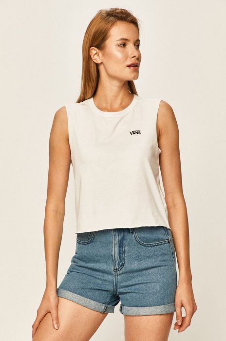 Vans - Топ VN0A4DNGWHT1-WHITE колір білий