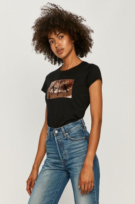 Бавовняна футболка Armani Exchange колір чорний (618620) Бавовняна футболка Armani Exchange колір чорний (618620)