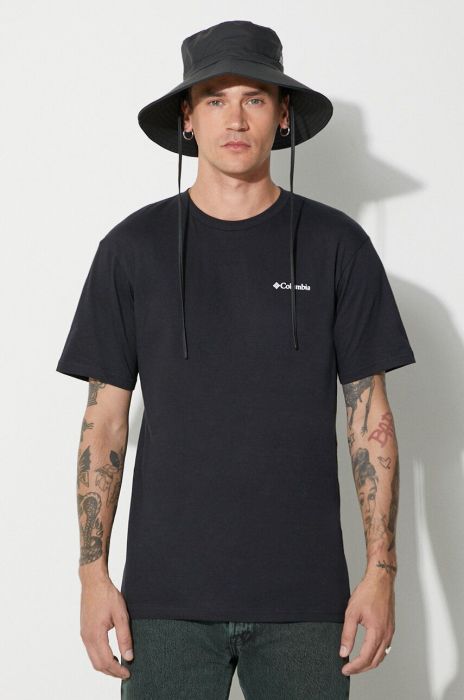 Бавовняна футболка Columbia North Cascades колір чорний з принтом 1834041-575