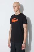 Футболка Lacoste чоловічий колір чорний з принтом TH2042-1RH Футболка Lacoste чоловічий колір чорний з принтом TH2042-1RH