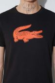 Футболка Lacoste чоловічий колір чорний з принтом TH2042-1RH Футболка Lacoste чоловічий колір чорний з принтом TH2042-1RH