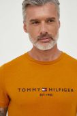 Бавовняна футболка Tommy Hilfiger колір помаранчевий з аплікацією (3393423)