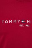 Бавовняна футболка Tommy Hilfiger колір бордовий з аплікацією Бавовняна футболка Tommy Hilfiger колір бордовий з аплікацією