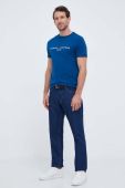 Бавовняна футболка Tommy Hilfiger з аплікацією колір блакитний (3403171) Бавовняна футболка Tommy Hilfiger з аплікацією колір блакитний (3403171)