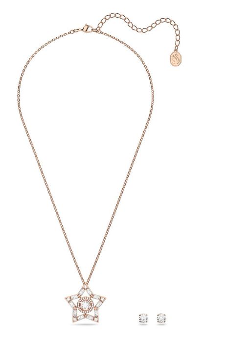 Кольє і сережки Swarovski колір золотий Кольє і сережки Swarovski колір золотий