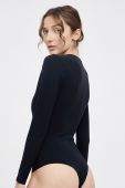 Spanx - Лонгслів моделюючий SLEEVE V-NECK BODYSUIT колір чорний (1798204) Spanx - Лонгслів моделюючий SLEEVE V-NECK BODYSUIT колір чорний (1798204)